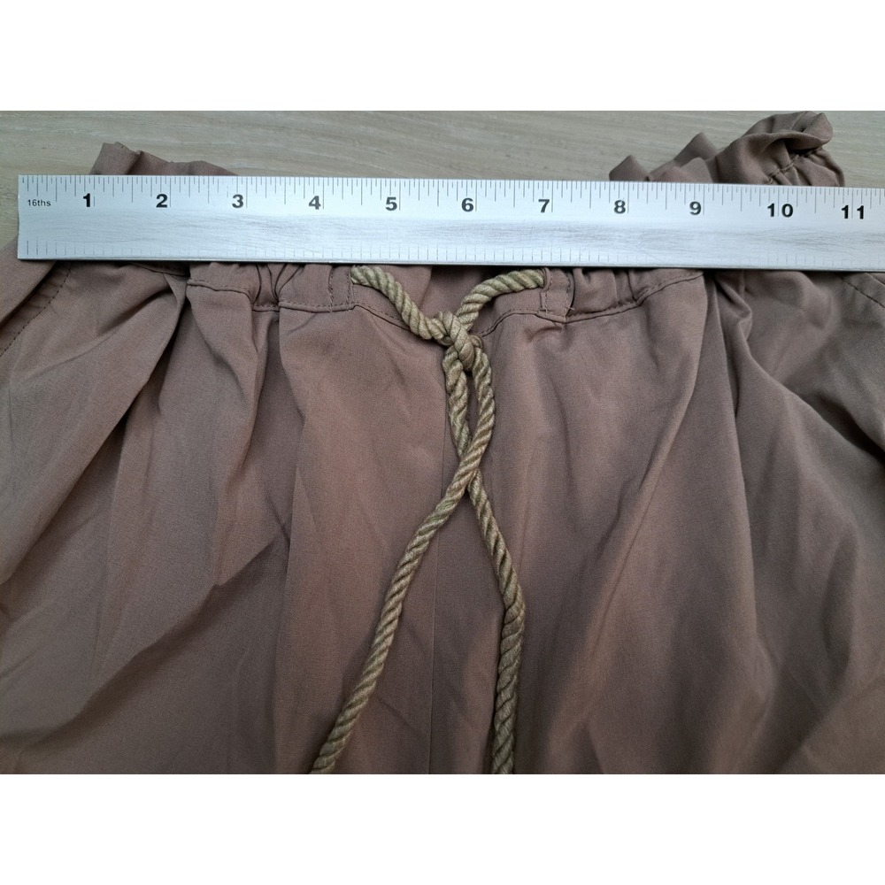 Bar III Womens Taupe Mauve Paperbag Waist Rope Drawstring Shorts Size M - Picture 2 of 8